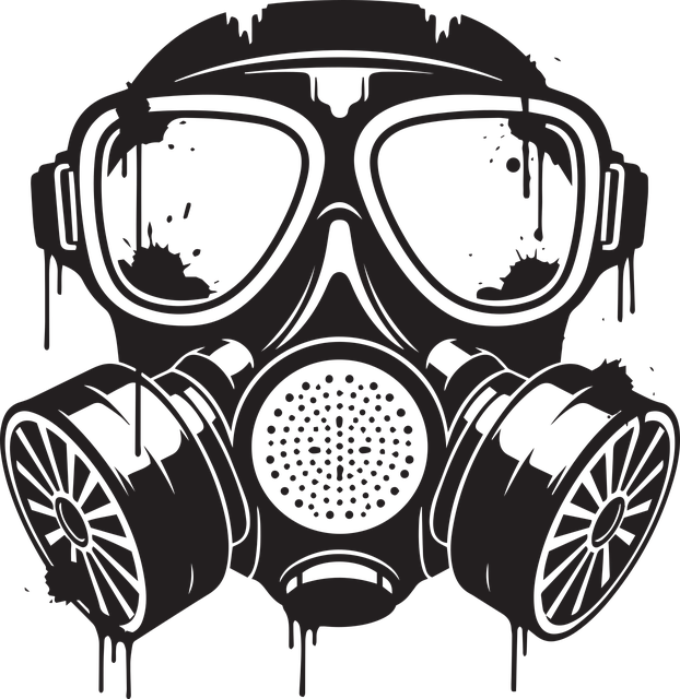 Free a gas mask mask respirator vector