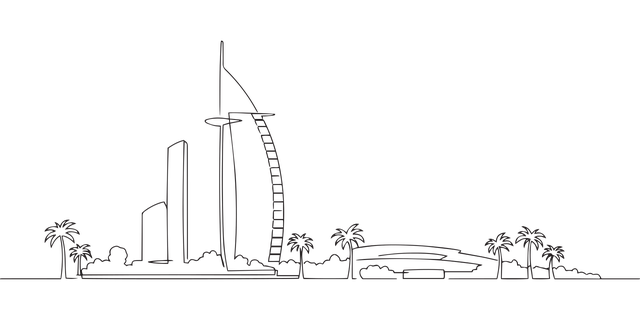 Free dubai panorama city vector