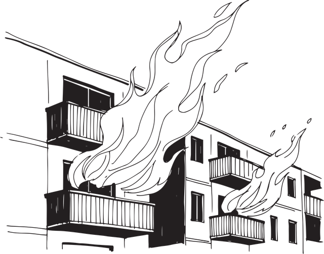 Free fire building flames vector