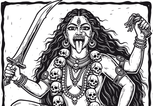 Free kali goddess hinduism vector