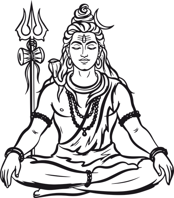 Free shiva hinduism god illustration