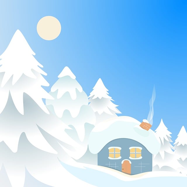 Free snow winter christmas illustration
