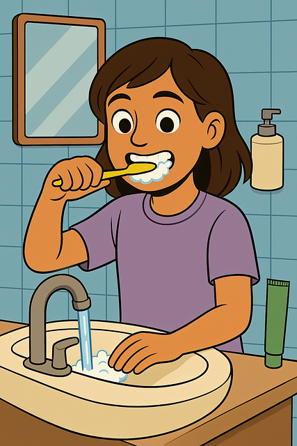 Free brushing teeth toothbrush teeth illustration