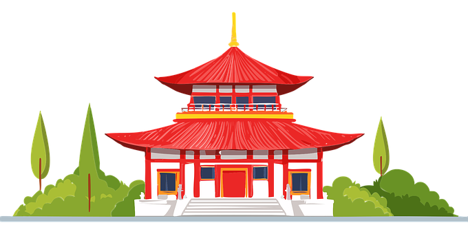 Arkitektur, Bygning, Tempel, Asien