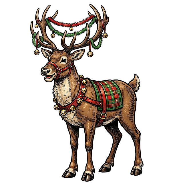 Free Christmas Elk illustration and picture