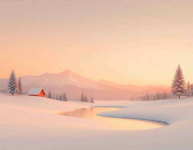 Free mountains landscape snow illustration