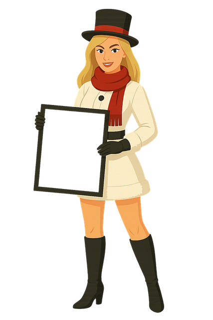 Free winter outfit cartoon character festive illustration vector