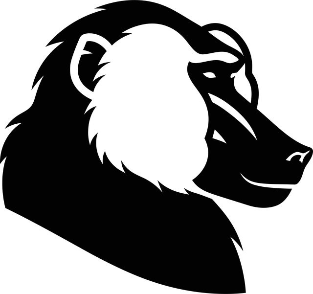 Free baboon monkey primate illustration