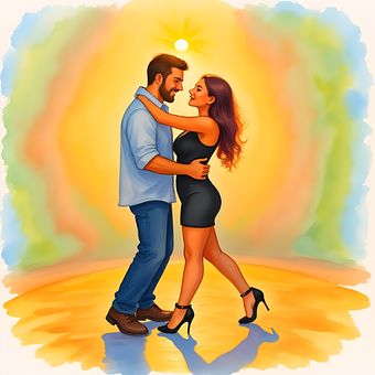 Free Dance Couple illustration and picture