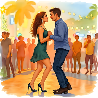 Free Dance Couple illustration and picture