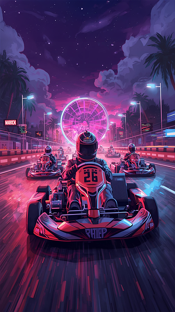 Free kart karting race illustration