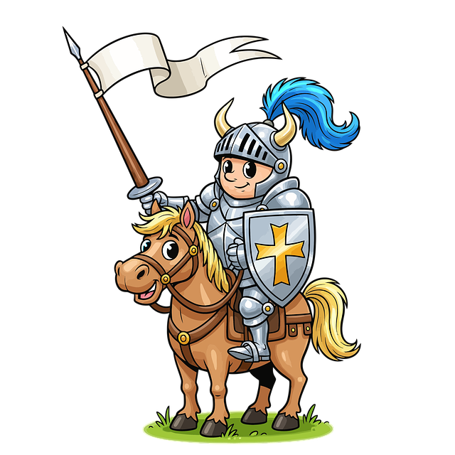 Ritter, Karikatur, Rüstung