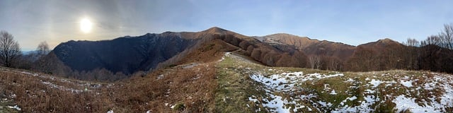 Montañas, Panorama, Nieve, Naturaleza