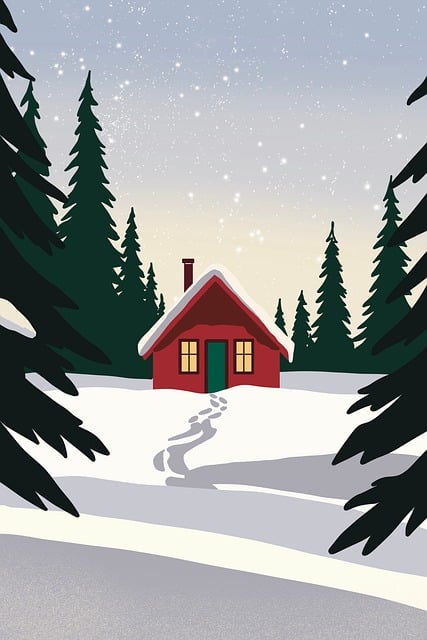 Free christmas winter cozy illustration