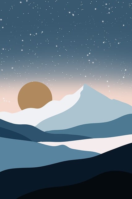 Free landscape snow winter illustration