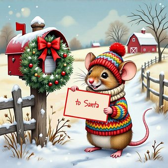 Weihnachten, Maus, Winter, E-Mail