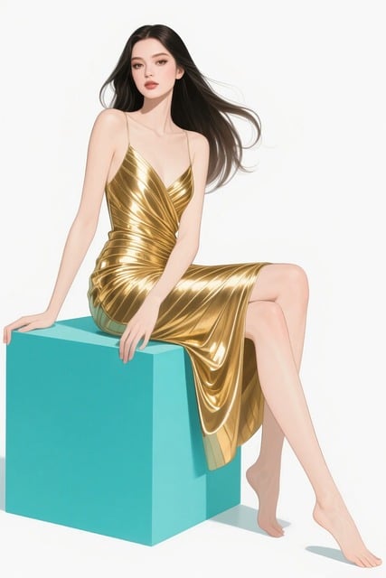 Free fashion illustration elegant beauty long legs illustration