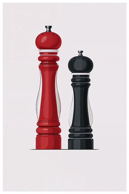 Free salt grinder pepper mill kitchenware illustration