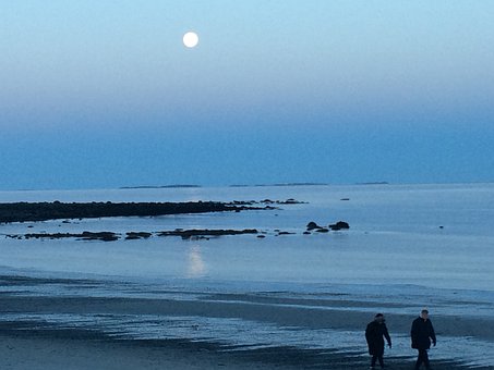 Horizont, Schwarz, Blau, Wasser, Ozean
