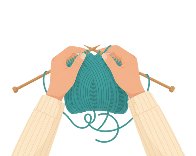 Free knitting hobby crafts illustration