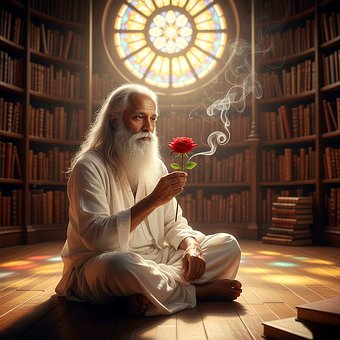 Free Meditation Portrait illustration and picture