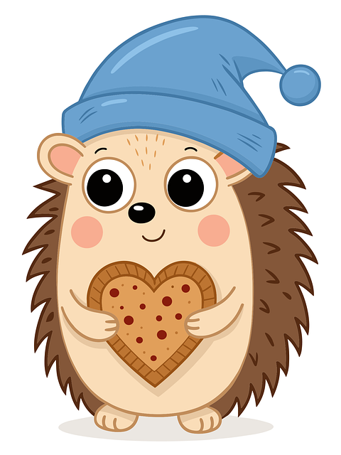 Free cute hedgehog christmas festive hedgehog illustration woodland hedgehog character illustration