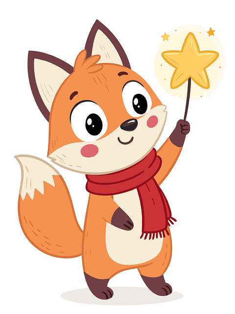 Free cute fox christmas festive fox illustration woodland fox character vector
