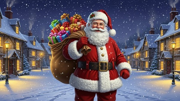 Free Santa Claus Christmas illustration and picture