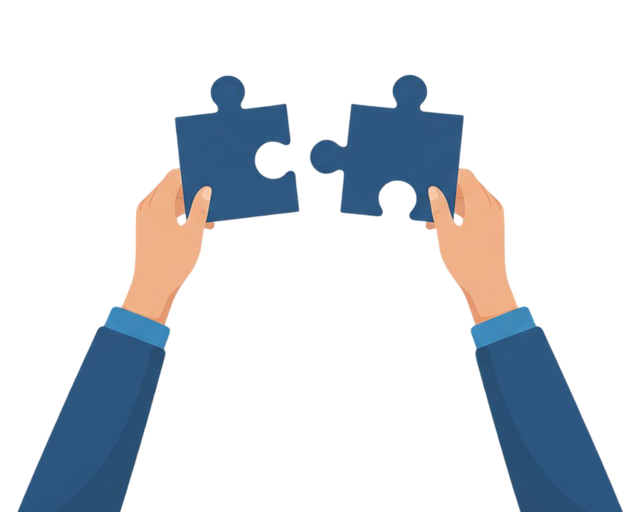 Free puzzle solution two pieces illustration