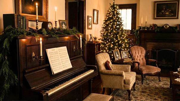 Free Christmas Piano Holiday Music photo and picture