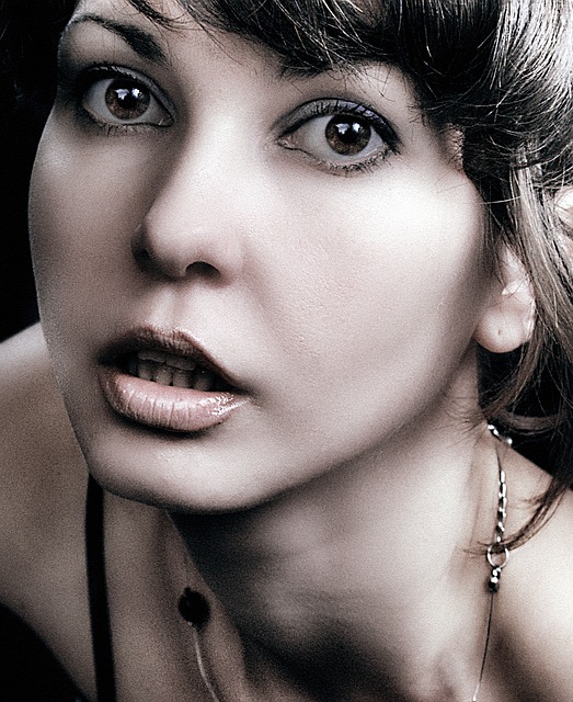 Porträt, Mädchen, Studio, Schönheit