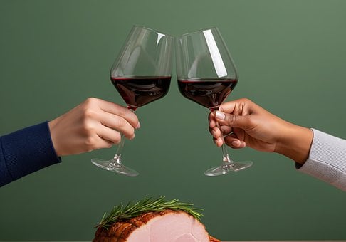 Mâini, Toastare, Noroc, Vin Roșu