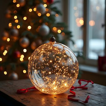 Free Gold Ball Christmas photo and picture