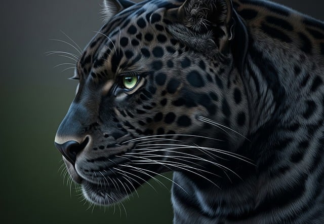 Free black panther panther portrait big cat illustration