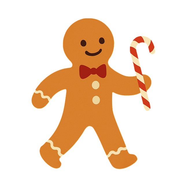 Free gingerbread man christmas cookie festive illustration vector