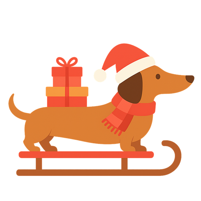 Juledachs, Festlig Hund, Tegneseriehund