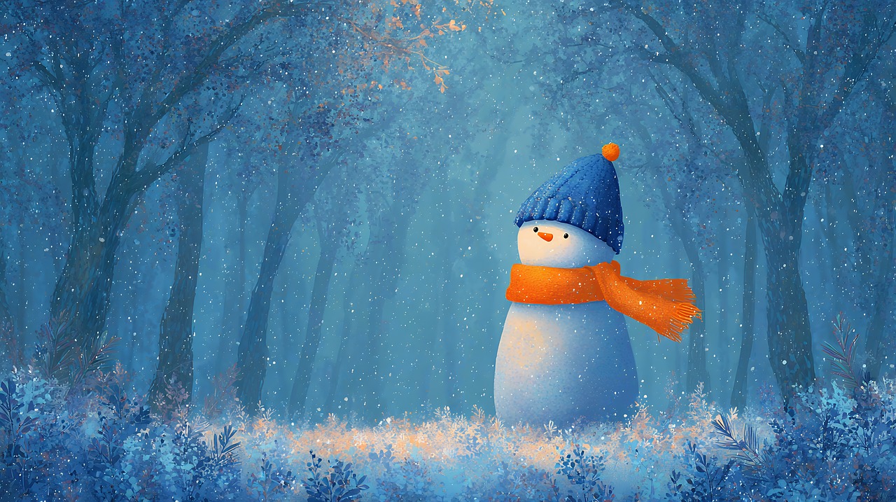 Download Snowman, Winter, Blue. Royalty-Free Stock Illustration Image ...