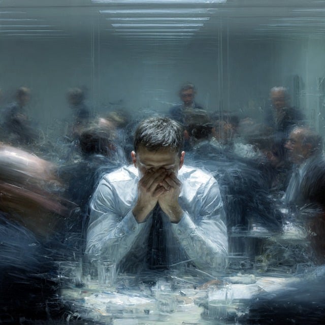 Free anxiety stress burnout illustration