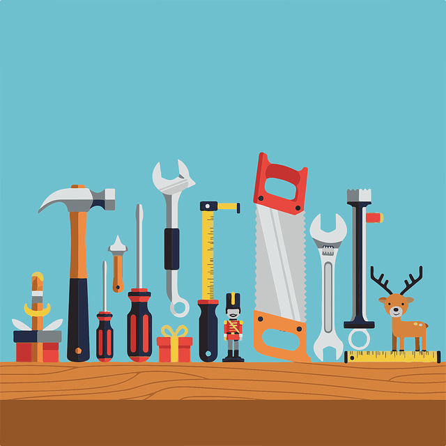 Free tools christmas workshop vector