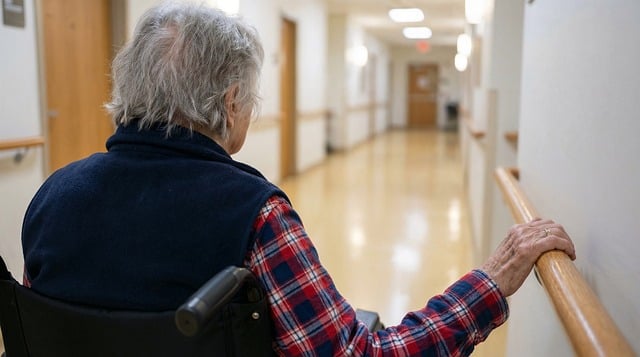 Free senior elderly wheelchair illustration