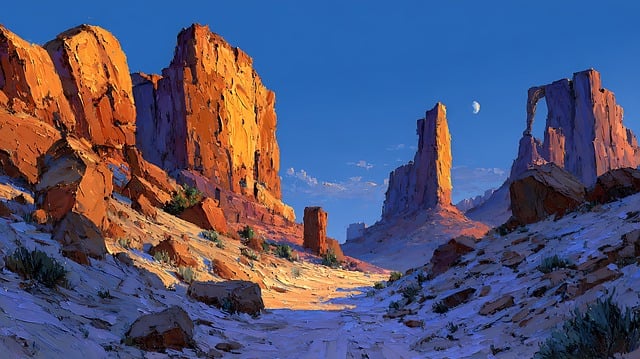 Free canyon grand landscape illustration