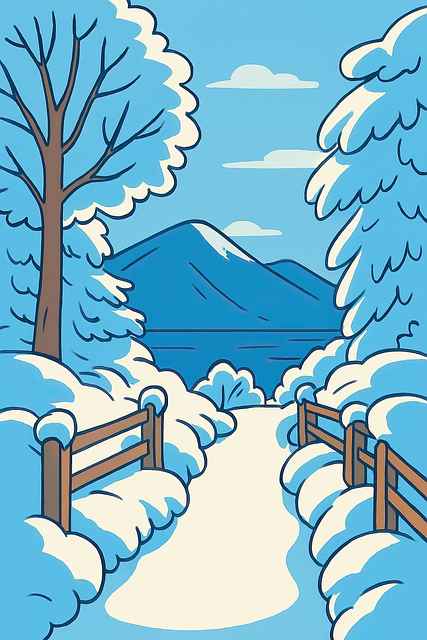 Free winterscape winter snowscape illustration
