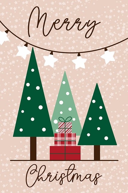 Free christmas trees gifts illustration