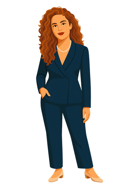 Free stylized woman business outfit cartoon character vector