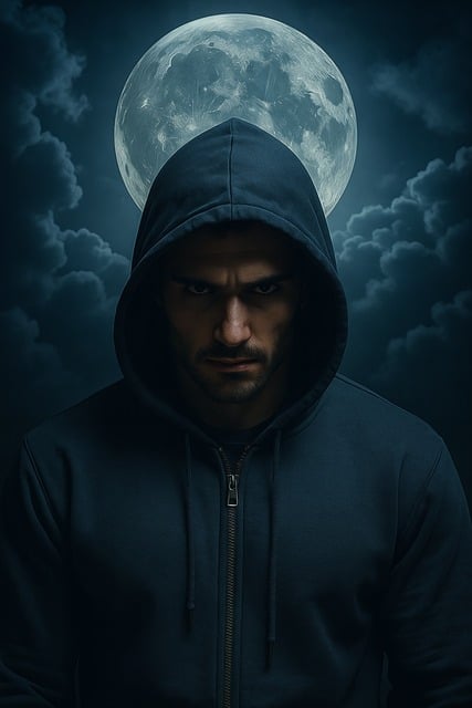 Free Intense Hooded illustration and picture