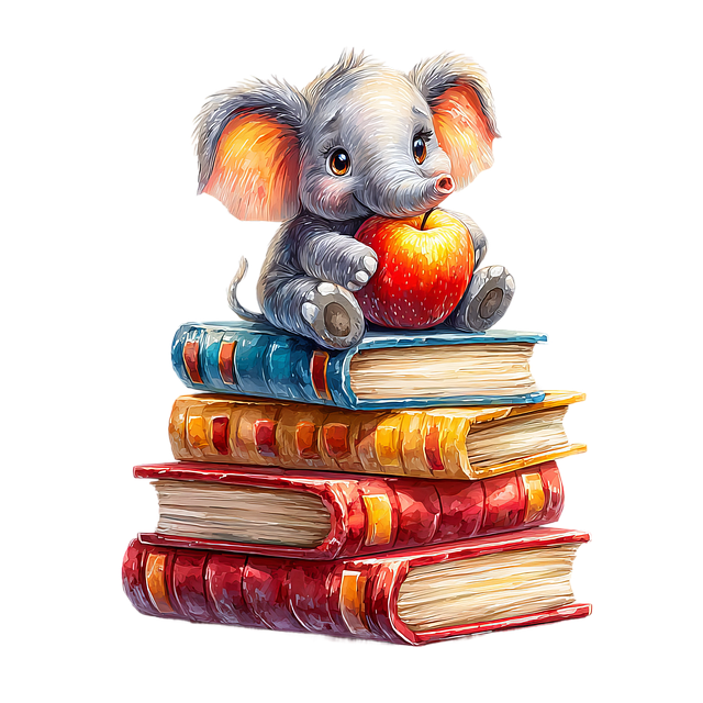 Free elephant calf books illustration
