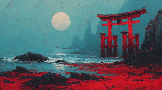 Free japan gate torii illustration