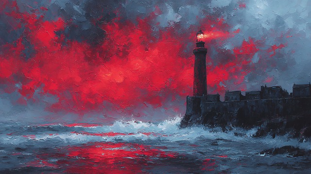 Leuchtturm, Meer, Ozean, Nacht, Küste