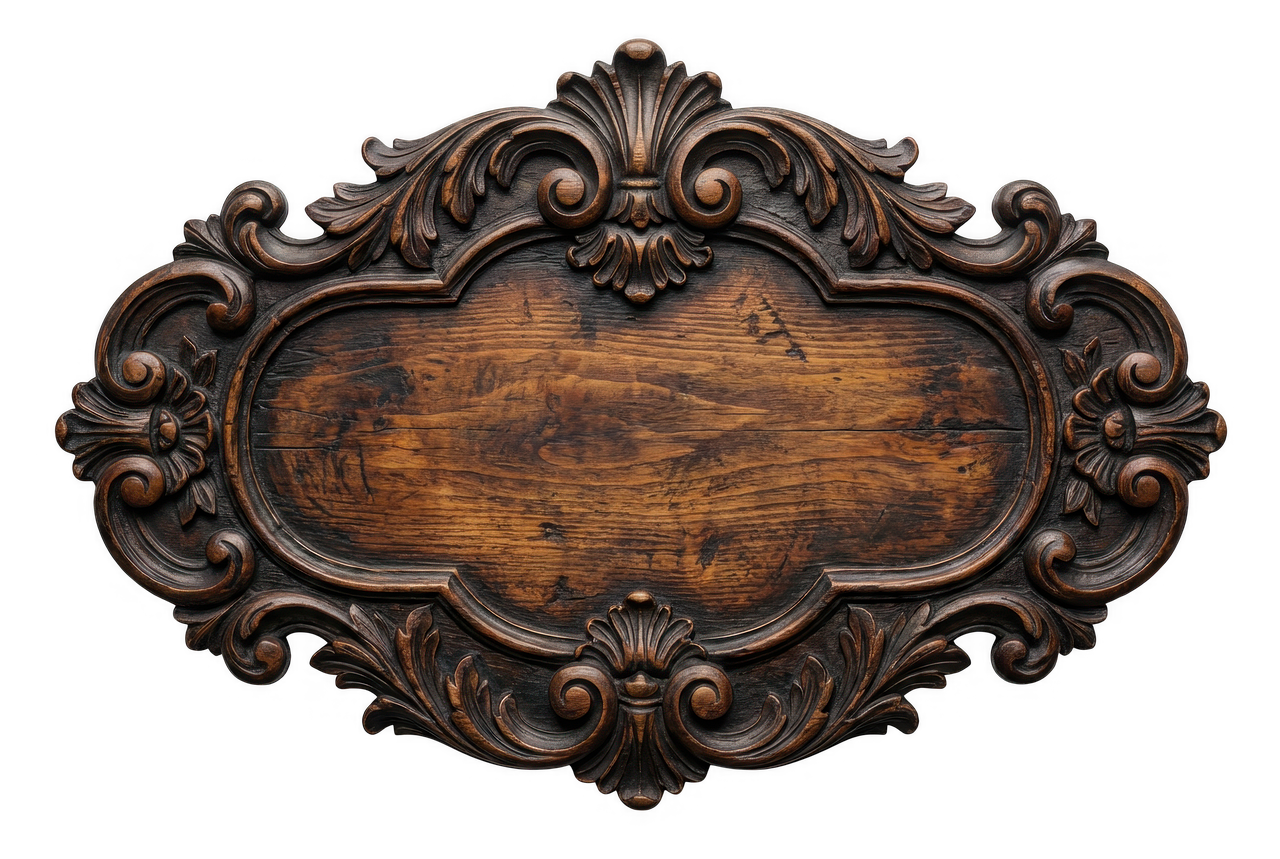 Download Wooden Sign, Ornate Frame, Fantasy Signboard. Royalty