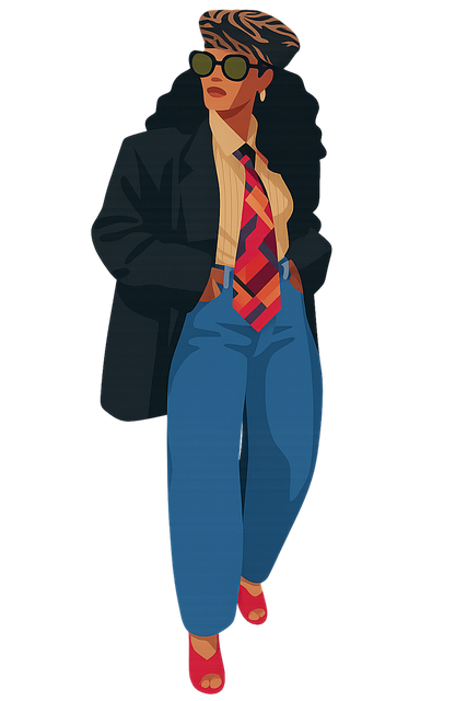 Free stylized person cartoon character bold fashion illustration